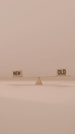 veritcal video of new and old balancing on seesaw