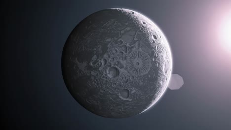 detailed 3d model of the moon