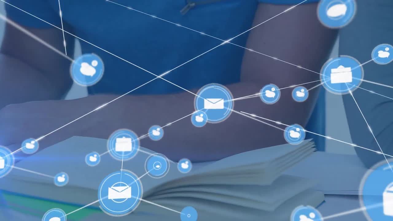 animación de la red de conexiones a través de la escritura de diversos estudiantes