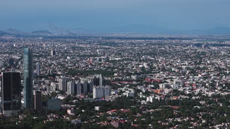 mexico city from above, captured by drone on a clear afternoon