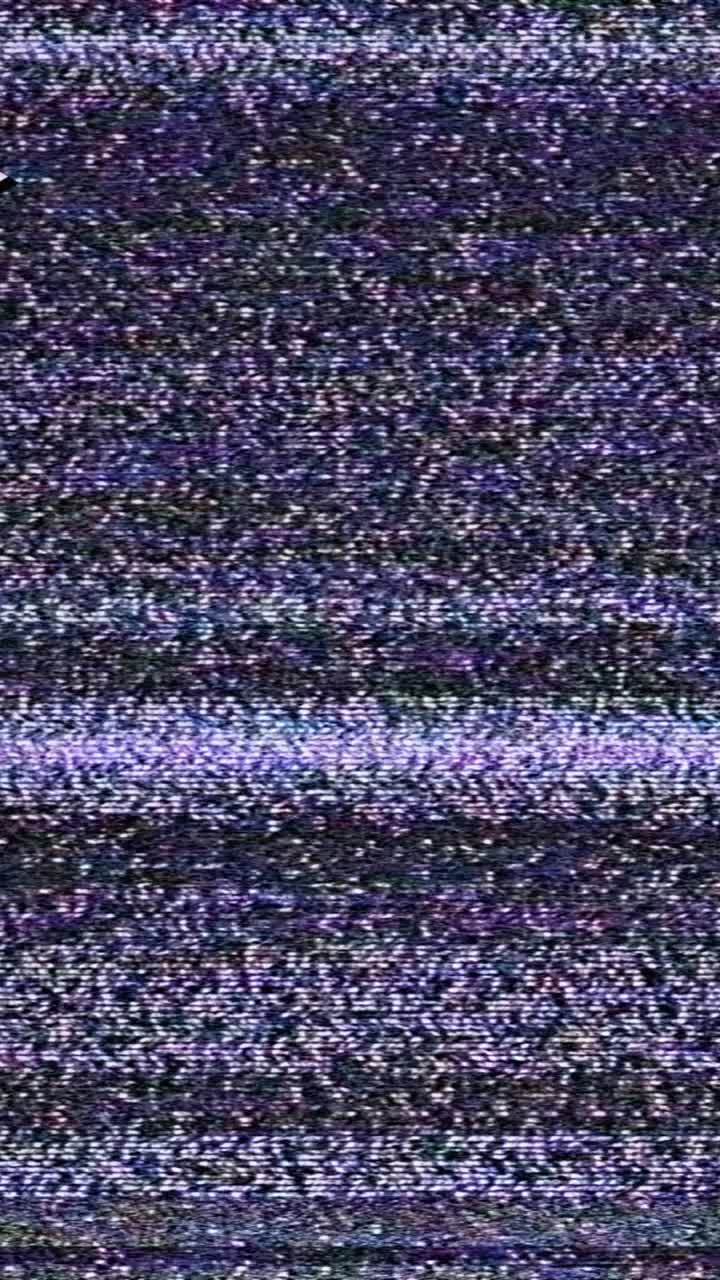 TV Static Noise with Flickering Pixels and Horizontal Lines