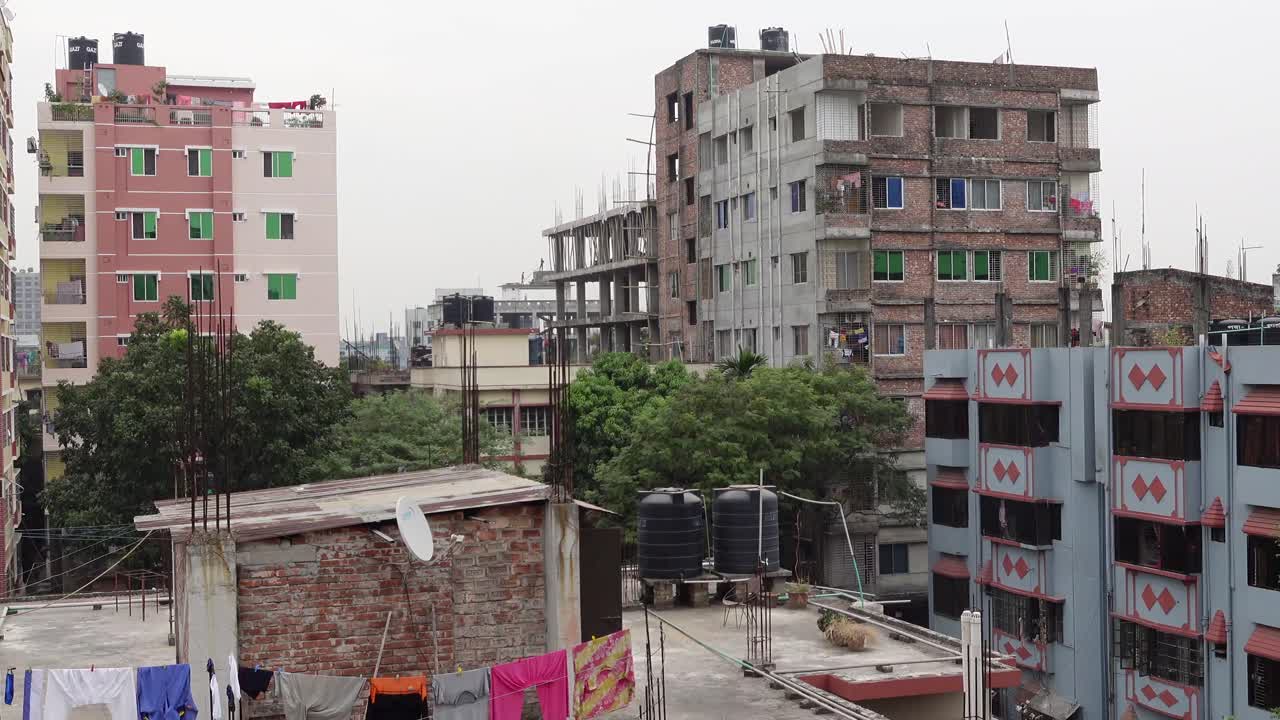 방글라데시의 도시 건설 현장