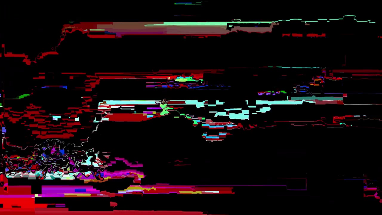 Abstrakt digital glitch baggrund med farverig statisk støj og datakorruption