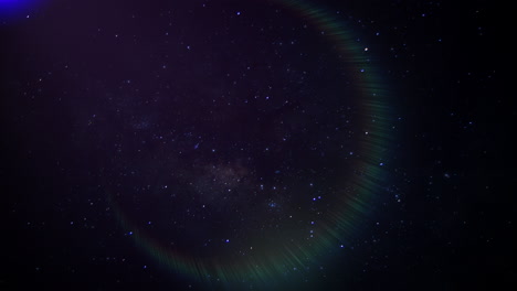 volar estrellas y cosmos polvo en galaxia con efecto de luz