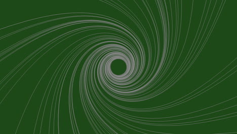 spiral pattern of black lines on a green background with a white center