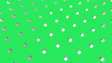 3d grey squares in green background