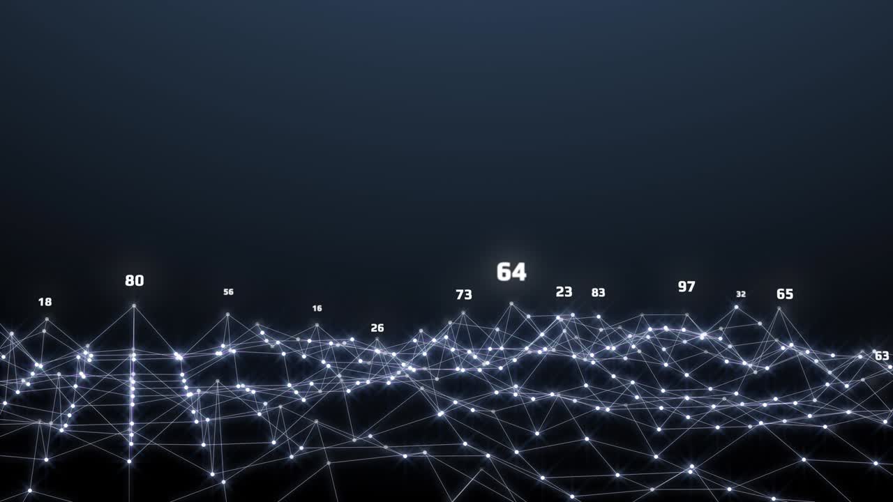 3D Futuristic Technology Plexus Geometric Shape Digital Data Complex Connection Motion Background.