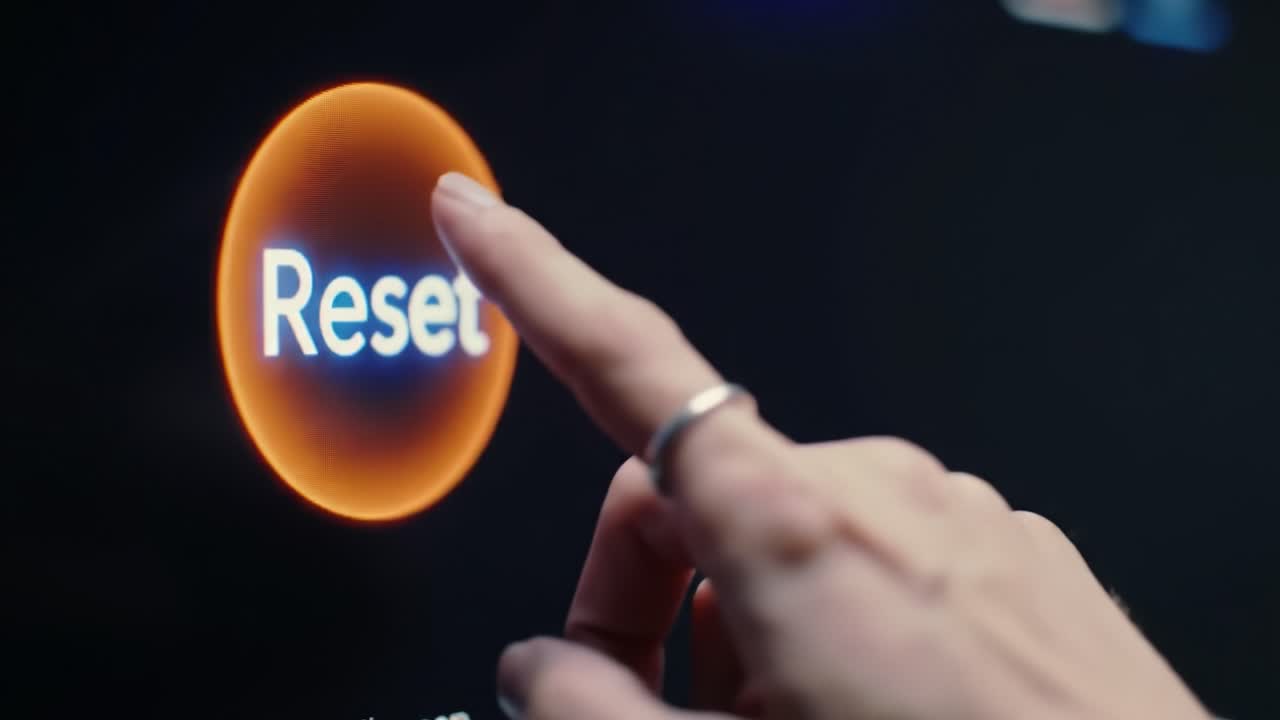 Learn the simple process of resetting your device by pressing a clearly labeled button. This setup highlights the importance of user-friendly design in technology.