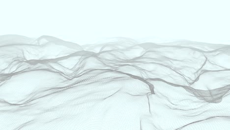 marco de alambre de montaña abstracto, volando a través de la montaña