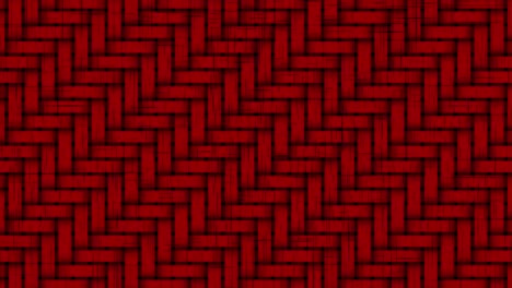 animación de múltiples filas desenfocadas de zig zag tejido rojo y negro