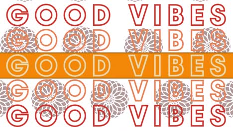 Good-vibes-text-against-multiple-floral-designs-on-white-background