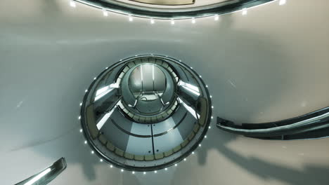 interior of futuristic internation space station