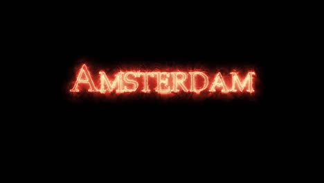 amsterdam written with fire. loop