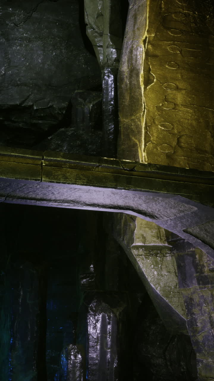 Eerie lightshidden in the depths of an ancient cavern