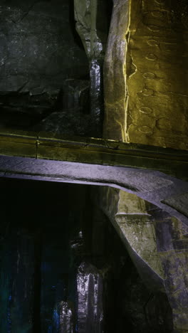 eerie lightshidden in the depths of an ancient cavern