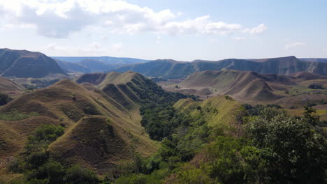 amazing nature landscape of sumba island with hilly terrain in east nusa tenggara, indonesia