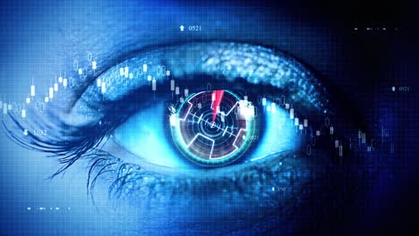 4k digital loop 3d animation of innovation online trading stock market background business financial