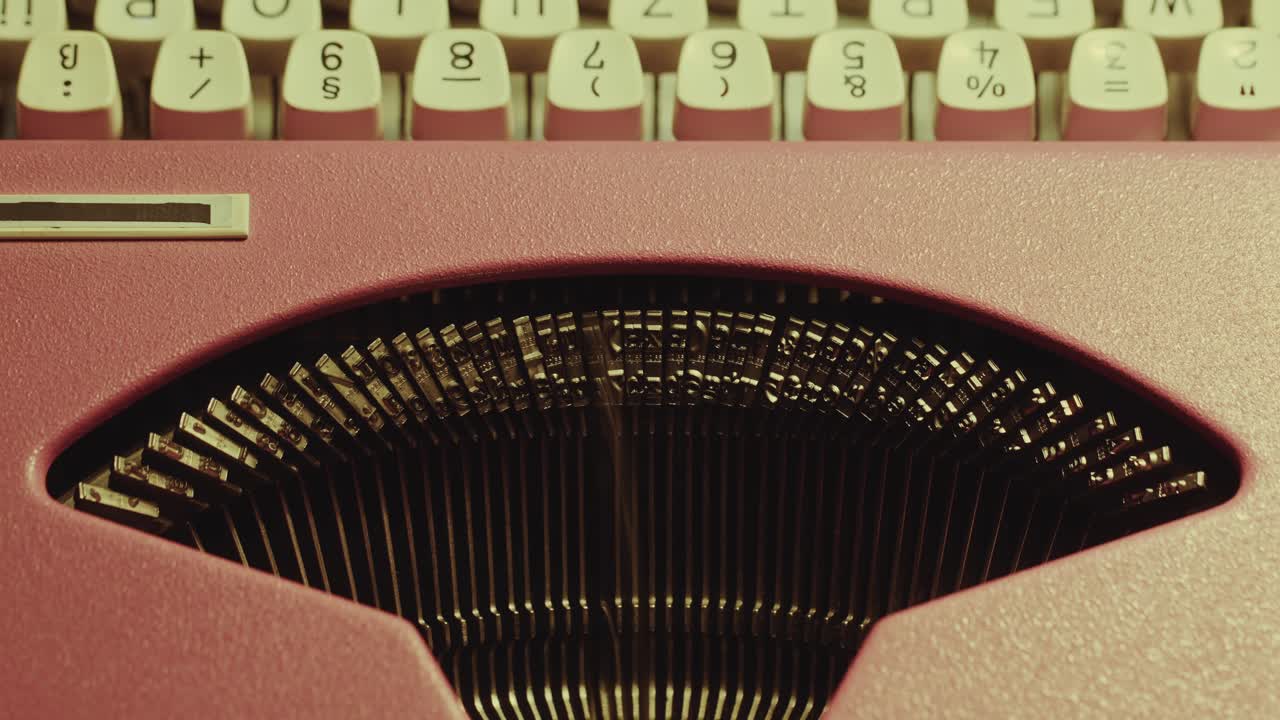 Hands of Author Typing Novel on Vintage Typewriter
