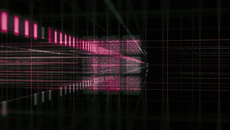 digital abstract cube with glowing lines