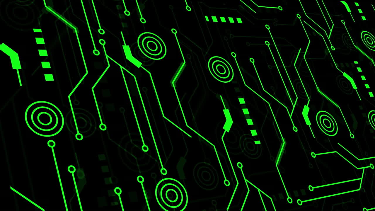 animación de la red de conexiones sobre fondo negro