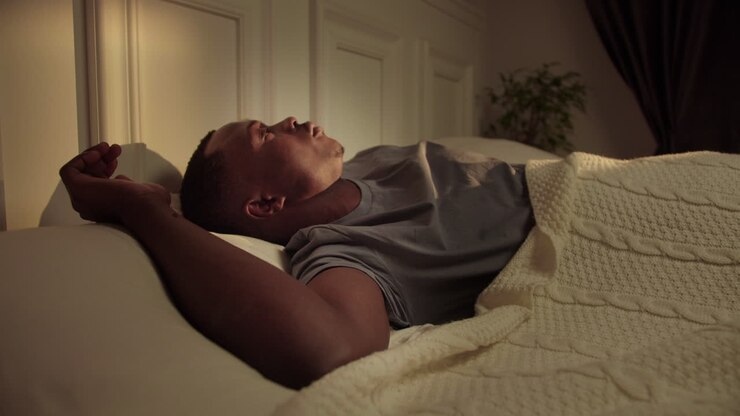 Man trying to sleep