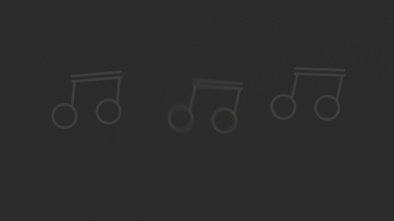 Sheet music with notes in motion