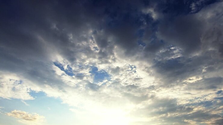 Beautiful cloudscape at sunset. Time lapse