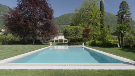 luxury villa garden with pool