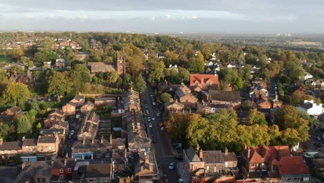 vista aérea de la iglesia de san pedro situada en woolton liverpool