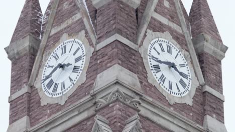 Close-up-of-of-a-cathedral-clock-tower