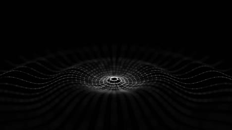 3d digital circular dynamic wave. technology wave. seamless flow digital structure. cyber technology background. 3d rendering.