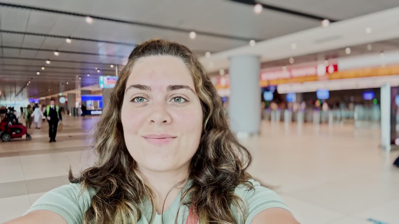 Independent Solo Female Traveler Arrival Selfie