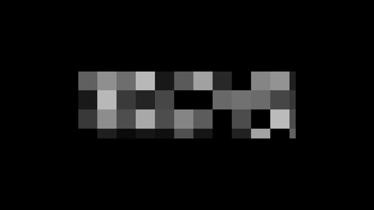 Pixelated Countdown Timer on Black Background