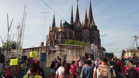 people gather over the lujan pilgrimage, the biggest catholic event in argentina