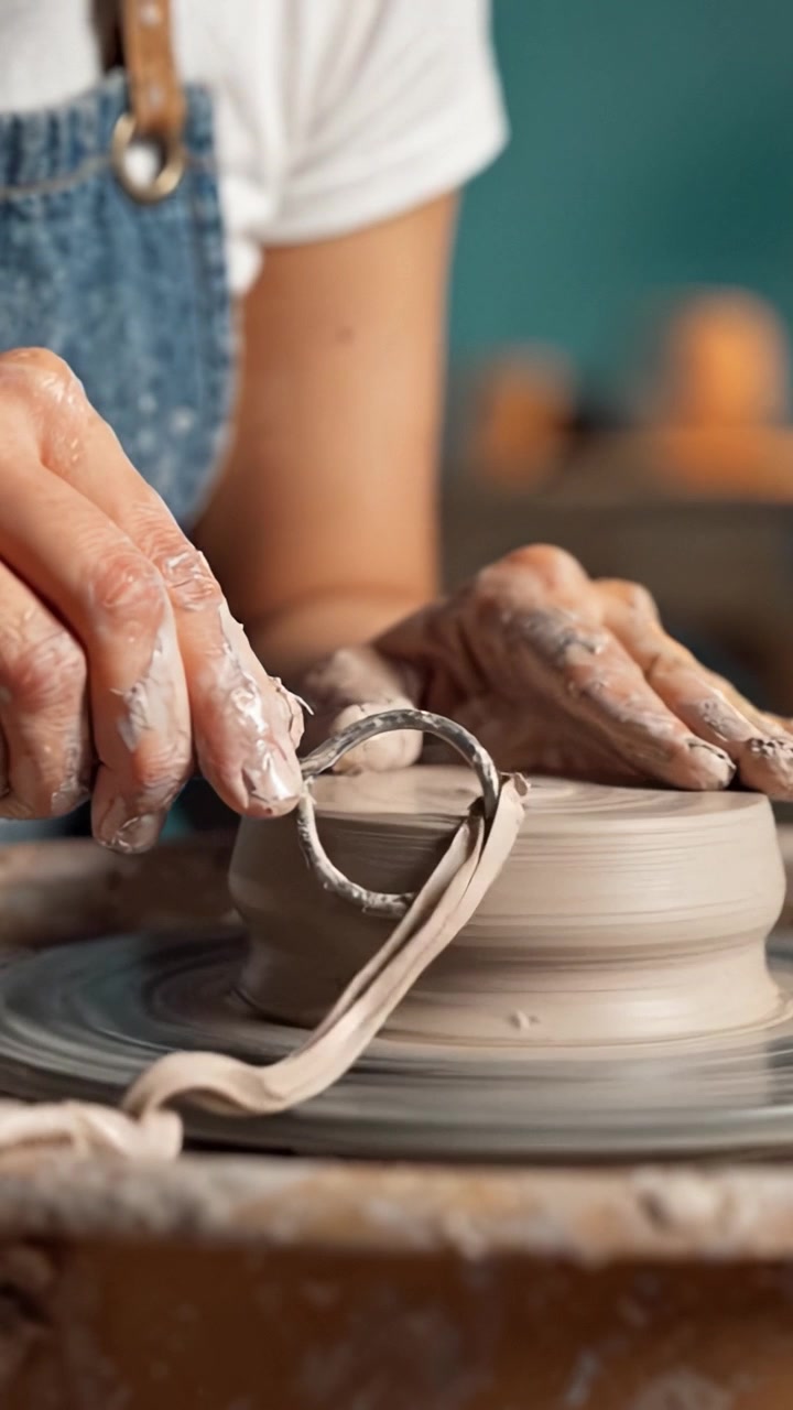 Creazione di un Bellissimo Pezzo di Ceramica: L'Arte della Tornitura e il Processo Intricato di Modellare l'Argilla in Ceramiche Uniche