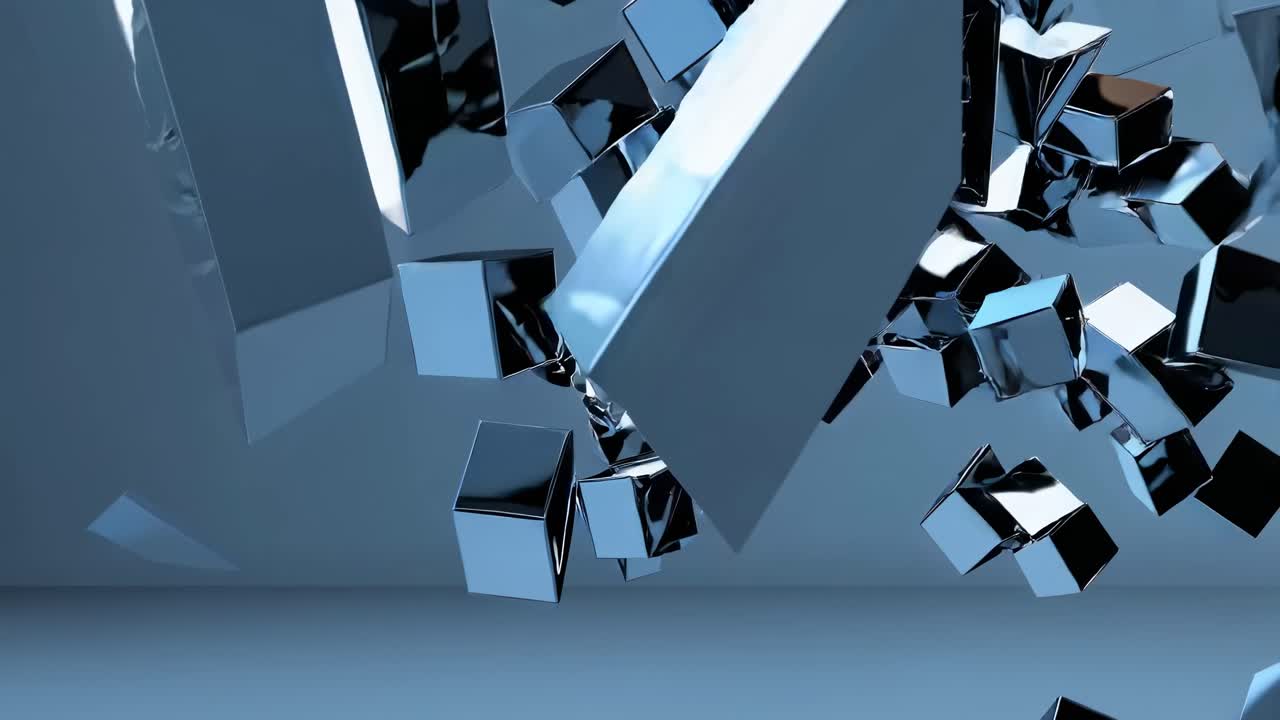 Abstract 3D Broken Cubes