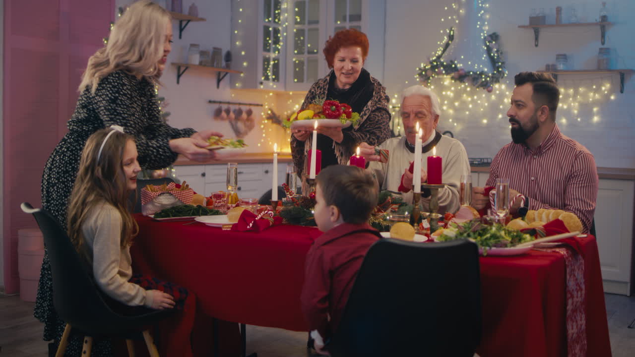 Cena familiar de Navidad