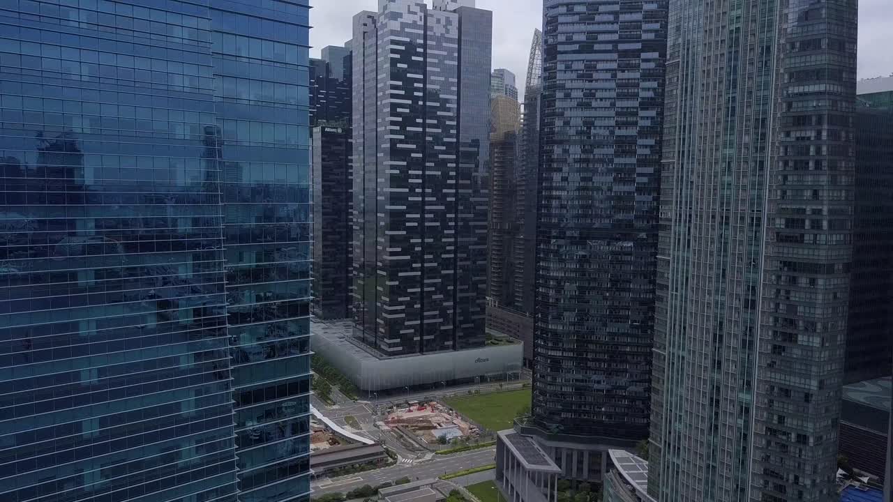 antena: horizonte de singapur y rascacielos