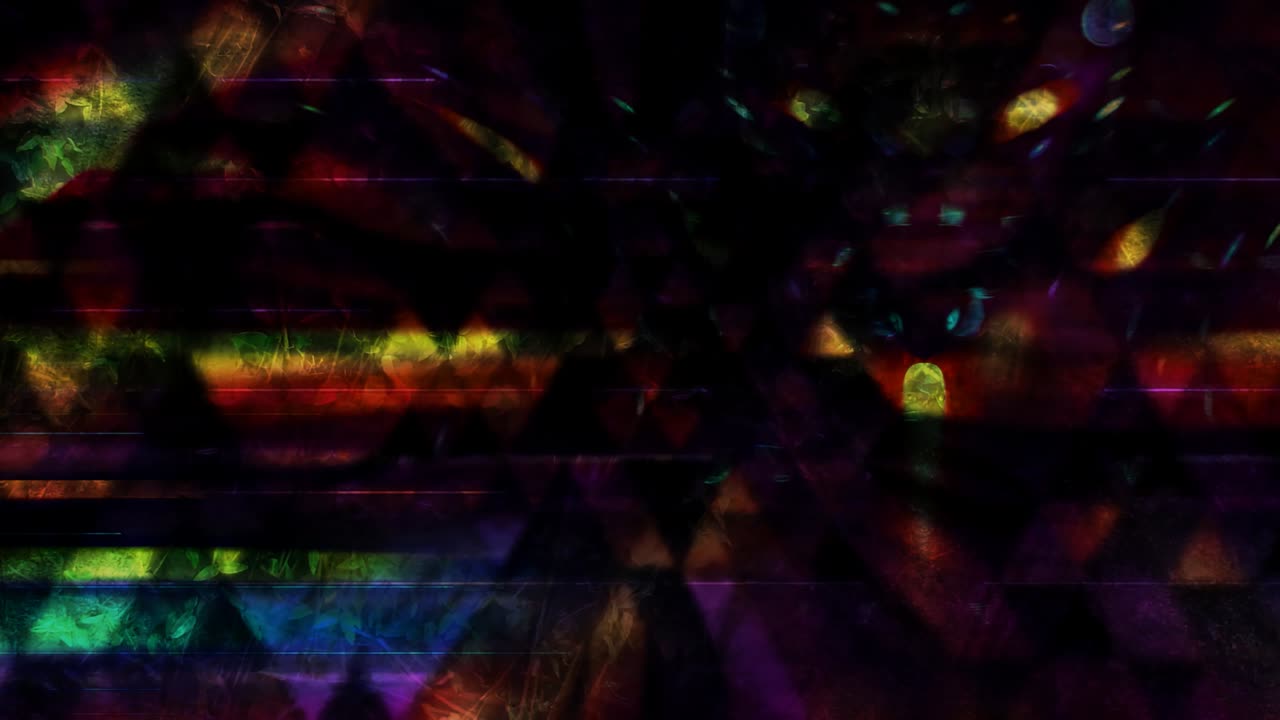 azulejos triangulares oscuros que permiten que los rayos de luz brillen a través de - 4k animación de fondo de movimiento de bucle sin costuras