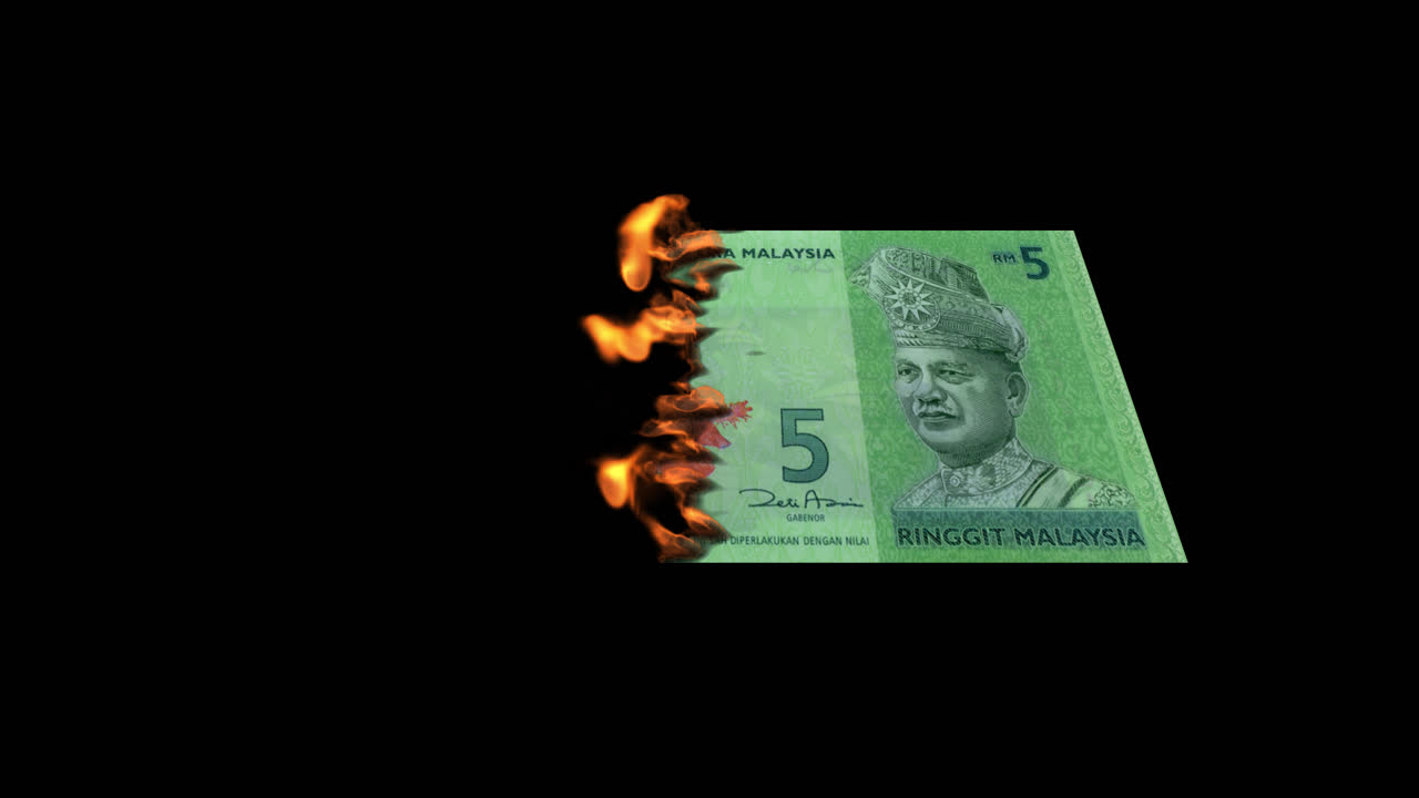 Burning Malaysian Ringgit