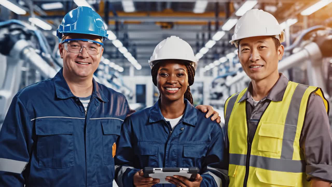 Engineers Working in a Factory