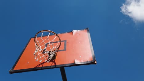 basketball backboard on the school basketball