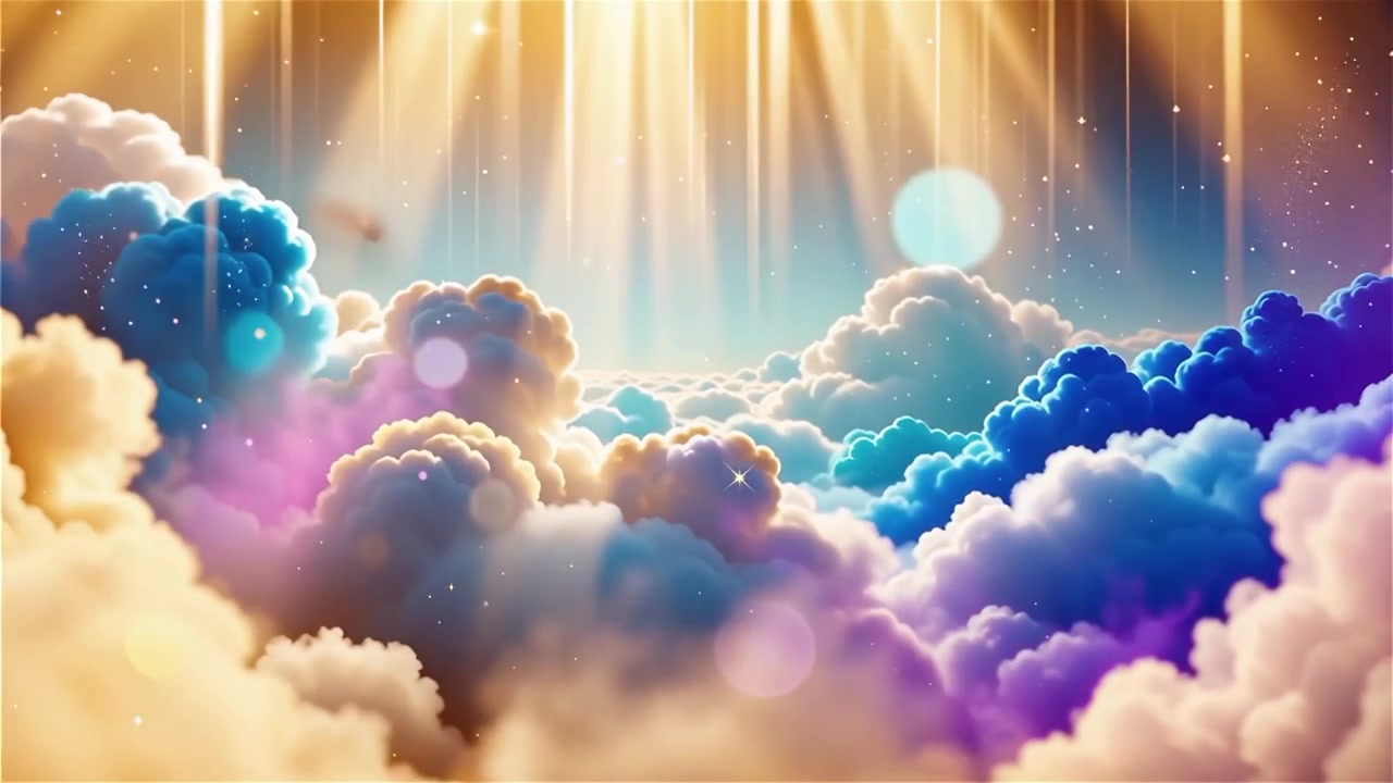 Christian Heavenly Light Worship Background