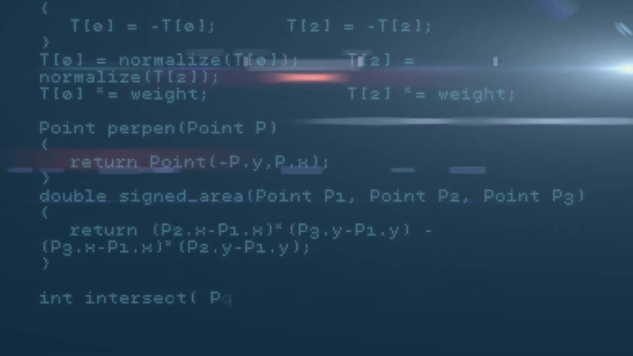 Animation of statistics in dark background