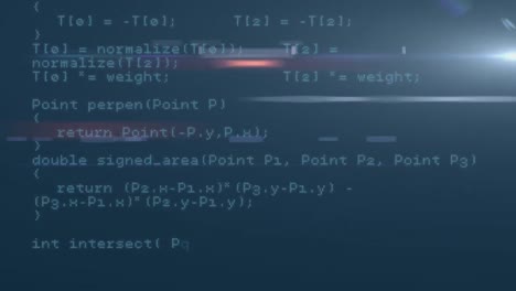 animation of statistics in dark background