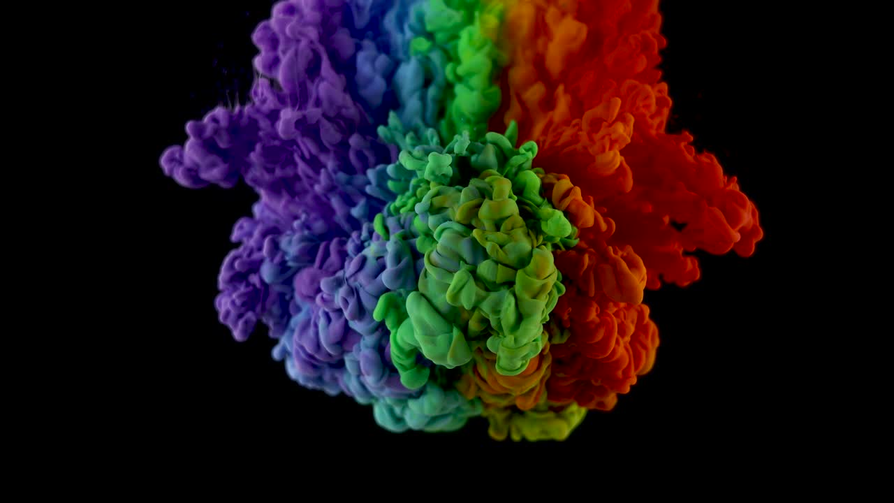 Rainbow Cloud Of Paint