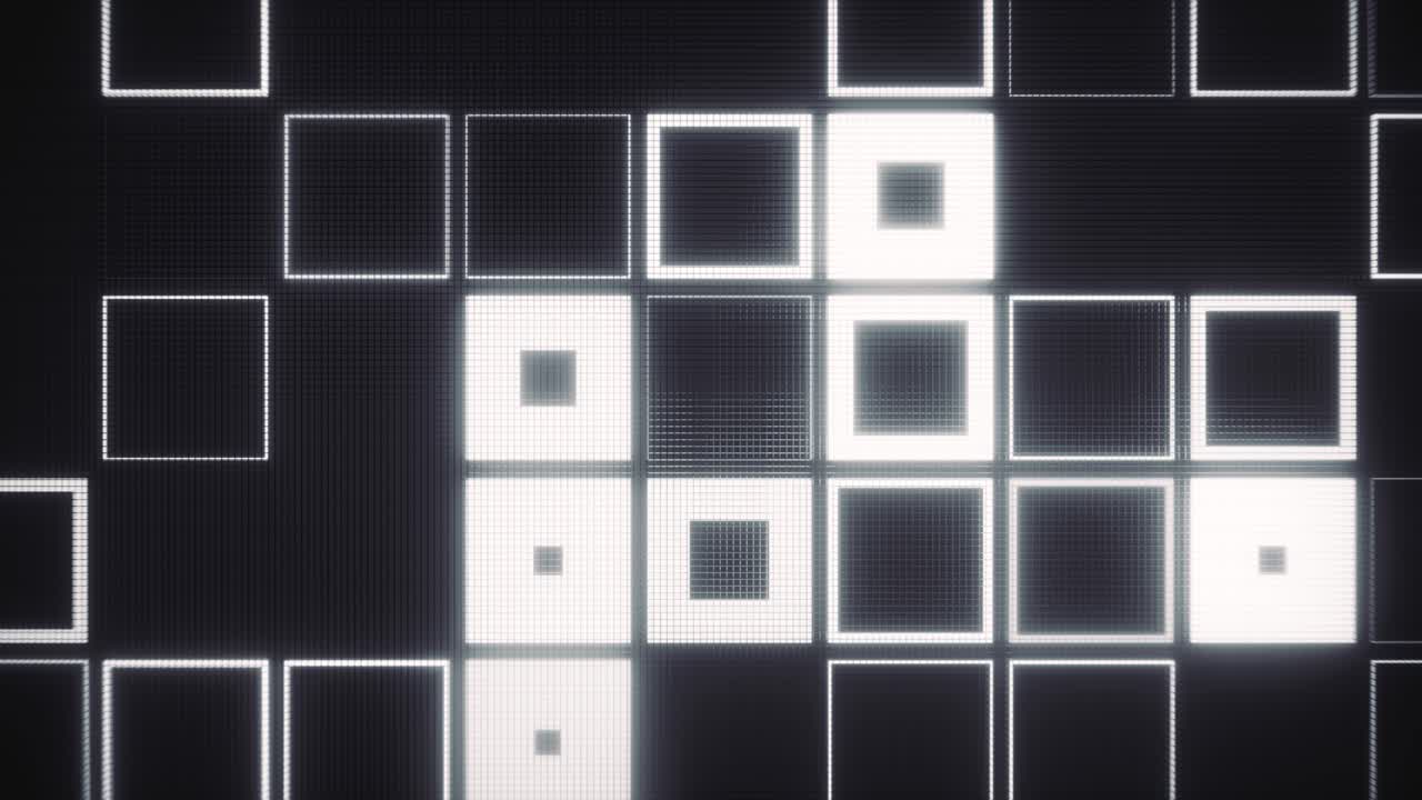 Dynamic Abstract Background with Pulsing White Squares