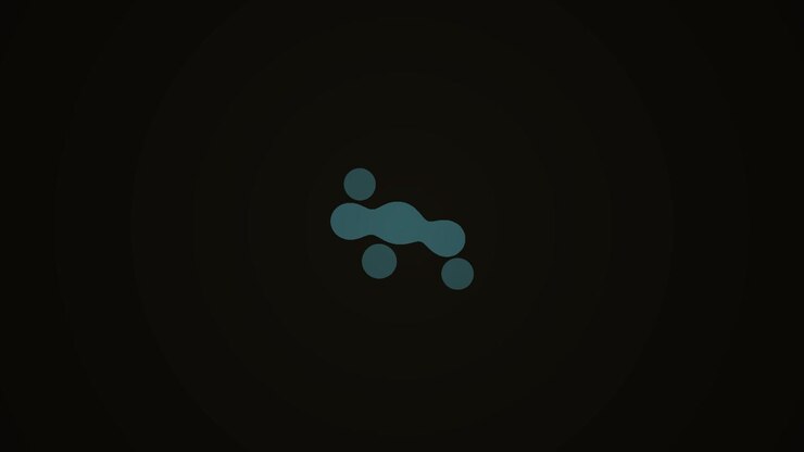 Abstract Motion Graphics of Merging Blue Circles on Dark Background