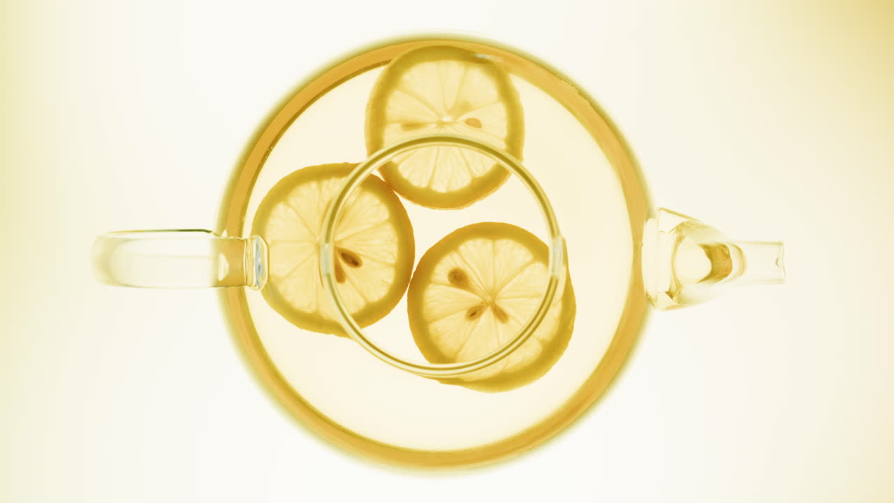 Lemon Tea in Glass Teapot