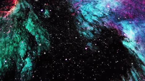 nebula clouds moving together in the universe